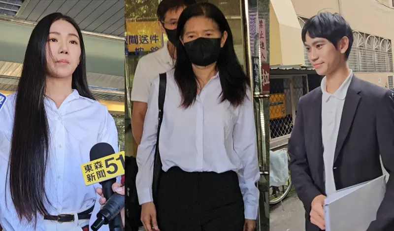 ▲家寧（左）訴訟及公關策略均切割媽媽曾淑惠（中），結果幫到前男友Andy（右）向法院聲請對群海娛樂公司查帳。（圖／記者劉松霖攝）