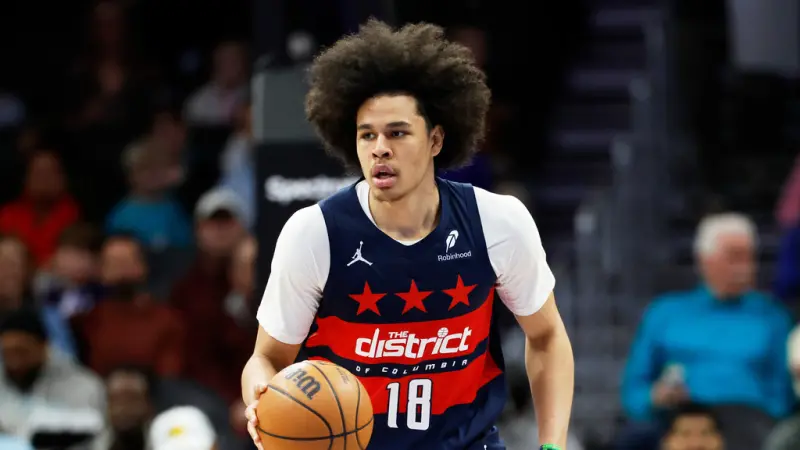 ▲巫師靠著新秀喬治（Kyshawn George）攻下全場最高23分，以及薩爾（Alex Sarr）繳出16分、17籃板的統治級雙十數據，巫師終場以109：99擊敗公鹿，取得二連勝。（圖／美聯社／達志影像）