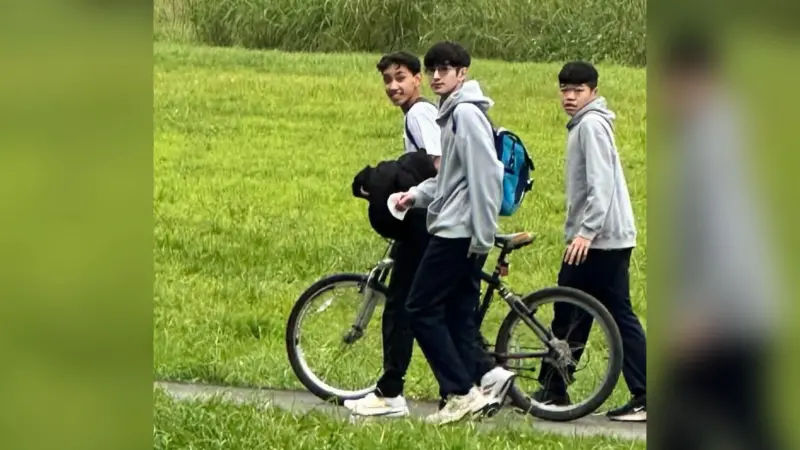 ▲宜蘭國中3名九年級男學生，暖心救援受傷老人。（圖／翻攝宜蘭國中臉書）