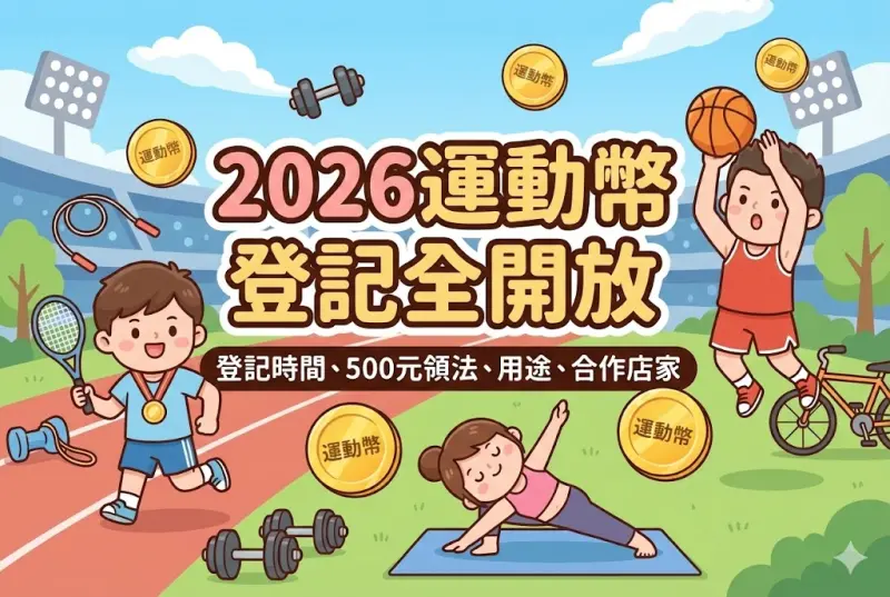 運動幣登記全面開放！登記時間、500元領法、用途、合作店家一覽