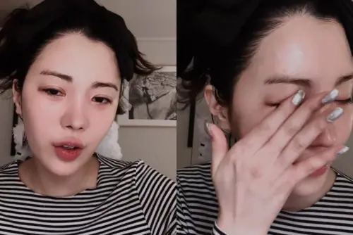 ▲Lizzy開直播痛哭，還認了罹患憂鬱症。（圖／Lizzy IG@luvlyzzy）