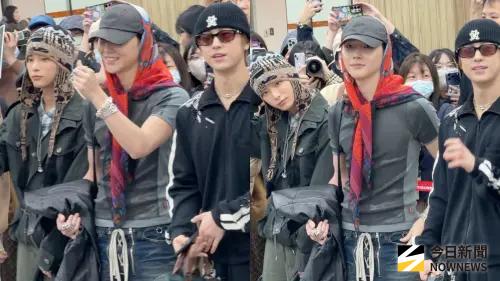 &TEAM來台記者熱情迎接狂喊：奕翔這邊～比愛心　他羞爆不知所措
