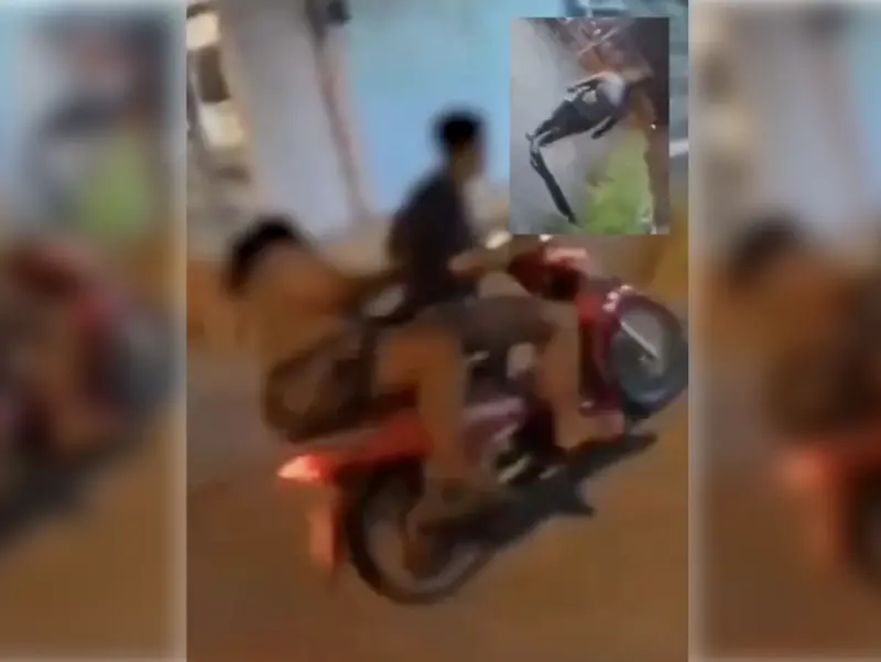 ▲泰國一名男子騎車躲避警方盤查，過程中後座女友遭甩飛落地，但他並未停車查看。（圖／翻攝自臉書）
