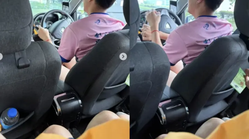 ▲網友分享在新山叫車遇到恐怖經歷，司機竟然衣衫不整只穿內褲開車。（圖／翻攝自Instagram）