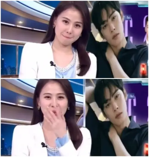 ▲楊沚豫（左）跟車銀優「合照」後，還害羞摀住嘴巴偷笑。（圖／楊沚豫Threads）