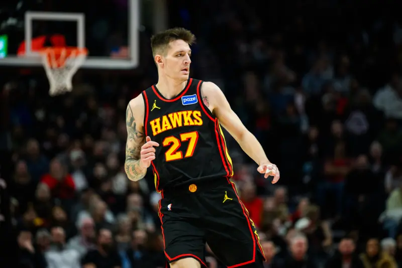 ▲拓荒者送出賽季報銷的中鋒里斯（Duop Reath）、2027年老鷹次輪籤以及2030年尼克次輪籤，向老鷹隊換回外線火力超兇猛的射手克雷伊奇（Vit Krejci）。（圖／美聯社／達志影像）