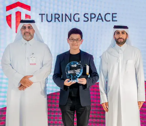 Turing Space wins an award in Qatar. (Jeff Hu)