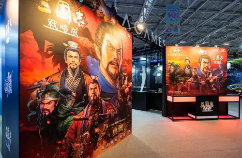 ▲本次SialiaGames電玩展攤位設計充滿濃厚的三國、日本戰國古風，並將遊戲精髓實體化。（圖／SialiaGames提供）