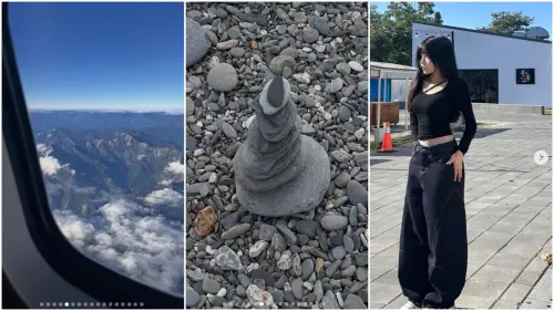 ▲從梓蛋的照片可以看出她搭機的目的地是台東。（圖／梓蛋IG@yzzn.v）