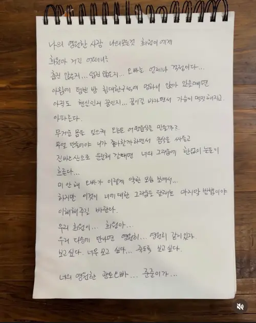 ▲具俊曄寫信給大S，每天都很想她、每天都在哭。（圖／具俊曄IG）