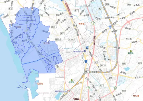 ▲▲高雄市2月5日停水影響5萬戶範圍，涵蓋橋頭區、梓官區、楠梓區。（圖／台灣自來水公司water.gov.tw/）