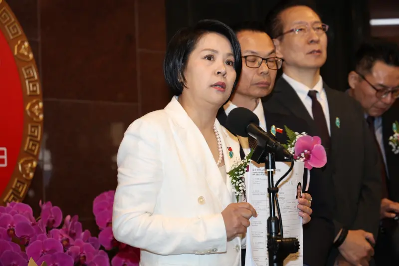 ▲李貞秀今日赴立法院參加就職典禮，受訪秒口誤稱「我唯一只有中華人民共和國國籍！」（圖／記者嚴俊強攝，2026.02.03）