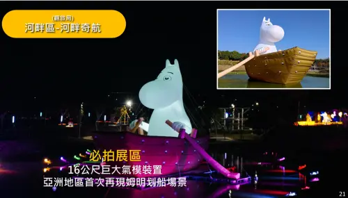 ▲河畔區的巨型姆明划船必拍！（圖／台中市政府提供，2026.02.03）