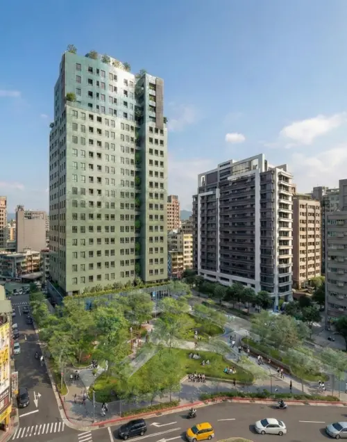 ▲南京龍江案將規劃1棟地下4樓、地上21樓建築。圖為建築外觀完工示意圖。（圖／國家住都中心提供hurc.org.tw）