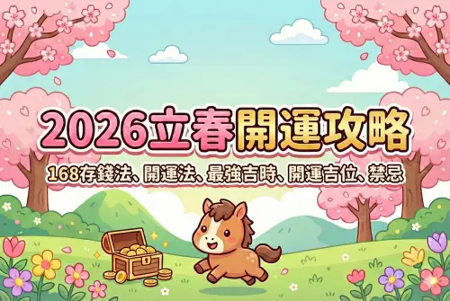 2026立春開運攻略！168存錢法、補財庫3招一覽　挑最強吉時更好運
