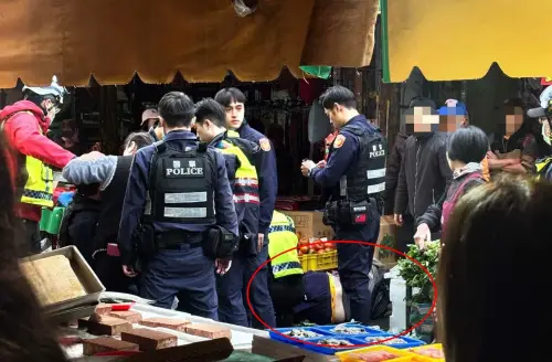 ▲苗栗苗南市場今（4）日上午發生隨機砍人事件，有男子持刀叫囂、揚言殺人，共造成三人受傷。（圖／Threads@paddyliuzzz授權提供）