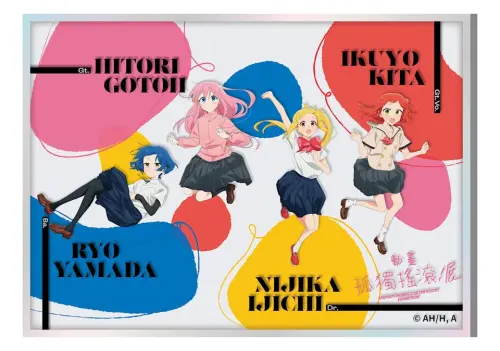 ▲《孤獨搖滾！》動畫展特典壓克力色紙。（圖／曼迪傳播提供）