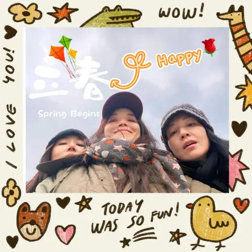 ▲林心如（左起）、舒淇、林熙蕾以「死亡角度」自拍。（圖／Shu Qi臉書）