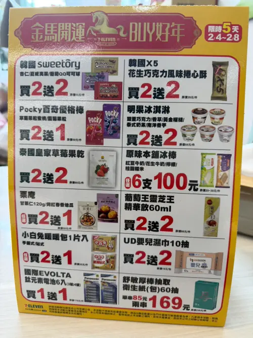 ▲7-11自2月4日至2月8日開跑「金馬開運BUY好年」優惠。（圖／記者黃韻文攝）