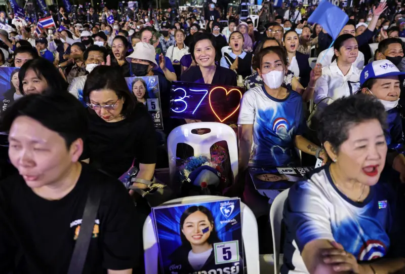    ▲泰自豪黨在此次大選展現出驚人的擴張力。（圖／路透社／達志影像）  