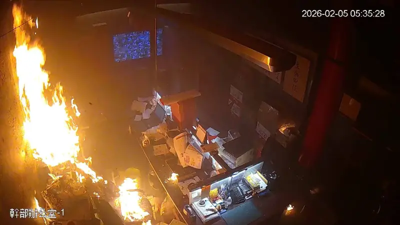 ▲北港武德宮火警。（圖／翻攝主委林安樂臉書）