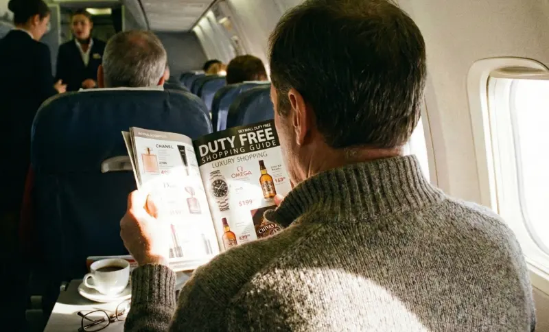 ▲近日有乘客奉勸大眾不要碰飛機上的雜誌，曝光原因後引來前空姐認證，甚至還有乘客坦言高鐵、台鐵也有類似問題。（圖／Gemini生成）