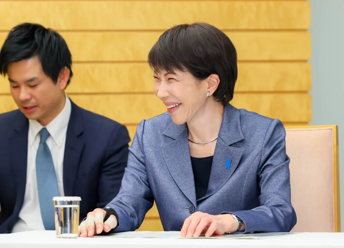 ▲日本首相高市早苗，5日於官邸與台積電董事長魏哲家會晤。（圖／翻攝自日本首相官邸官網）