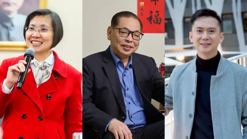 ▲新竹縣長最新民調出爐，藍營立委徐欣瑩（左）、現任副縣長陳見賢（中）競爭激烈，綠營竹北市長鄭朝方（右）仍未鬆口是否角逐。（圖／翻攝自臉書）