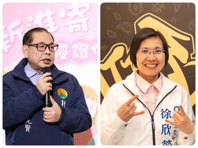 ▲藍營新竹縣長初選，藍委徐欣瑩與副縣長陳見賢選情白熱化。（圖／（右）徐欣瑩臉書，（左）陳見賢臉書）