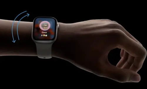 ▲Apple Watch「翻轉手腕」手勢使用者只需快速將手腕向外翻轉再轉回，就能瞬間關閉通知、來電，甚至將計時器與鬧鐘靜音。（圖／翻攝官網）
