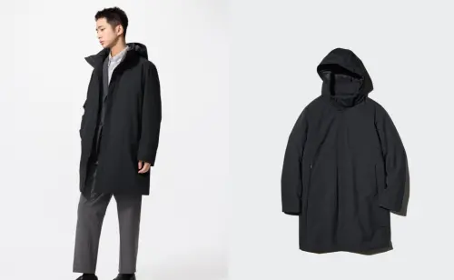 ▲UNIQLO「Hybrid 羽絨大衣」適合在零下5度至0度的環境穿搭，該款解決羽絨外套穿起來臃腫顯胖問題，加上結合高品質羽絨與吸濕發熱纖維，不只維持保暖功效，因使用發熱纖維，有效減少衣物帶來的臃腫感。（圖／台灣UNIQLO官網）
