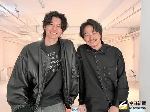 ▲楊銘威（右）與風田（左）接受《NOWNEWS今日新聞》訪問，分享農曆過年行程。（圖／記者嚴俊強攝影）