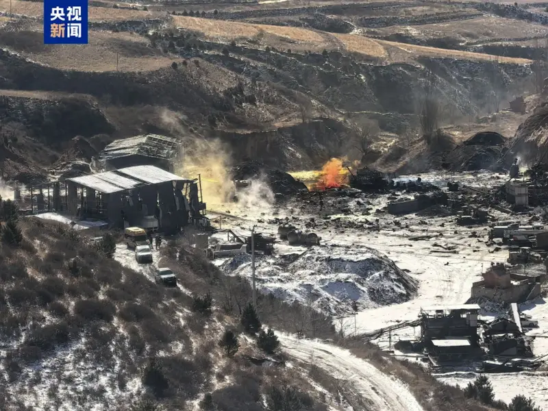 ▲中國山西省一間生物科技公司7日凌晨發生爆炸，已造成8人遇難。（圖／翻攝自央視）