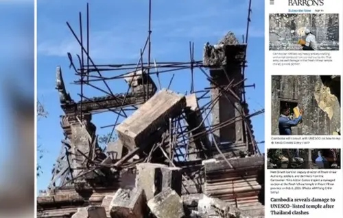千年古蹟變戰場！柏威夏寺遭砲火摧殘　聯合國急派專家勘災
