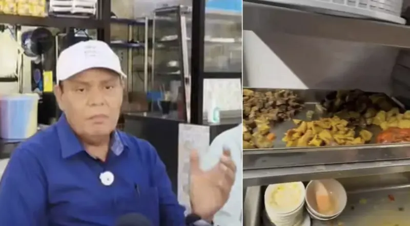 ▲馬來西亞一家扁擔飯餐廳被網友拍到清洗剩菜，引發食安疑慮遭勒令停業，業者出面喊冤表示是要拿去餵浪浪。（圖／翻攝自新海峽時報）