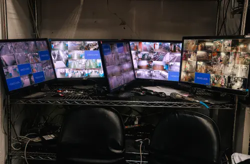 ▲西寧國宅內部的監控室，日夜記錄著這棟大樓的動靜。電影《目擊者》曾在此取景，劇組看中的正是這種封閉空間下，現代鄰里間疏離與冷漠的氛圍。（圖／記者葉政勳攝）