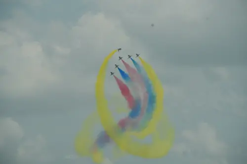 ▲中國八一特技飛行小組於2月初參加新加坡航展。（圖／作者提供）