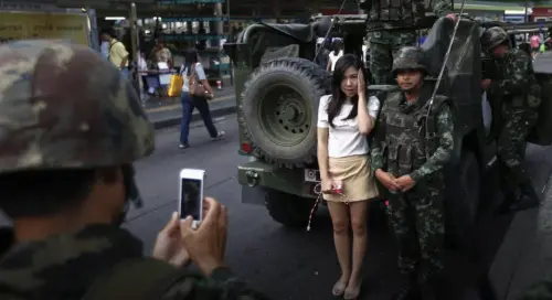 ▲泰國軍事政變頻繁，民眾早已習以為常。（圖／路透社／達志影像）