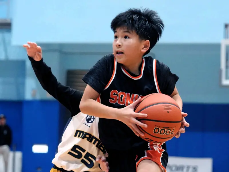 ▲Sonics 朱宥丞在 U12 練功有成，回歸 U10 宰制比賽。(圖/Ｕ19籃球聯盟提供)