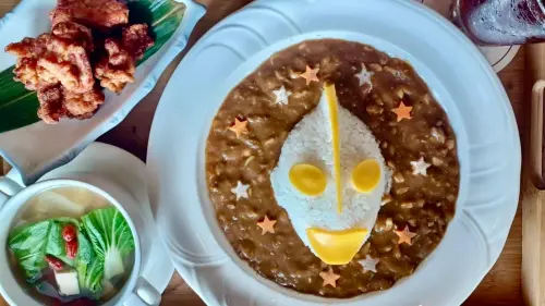 ▲高雄圓山大飯店推出期間限定「唐揚雞超人元氣咖哩飯」。（圖／高雄圓山大飯店提供）