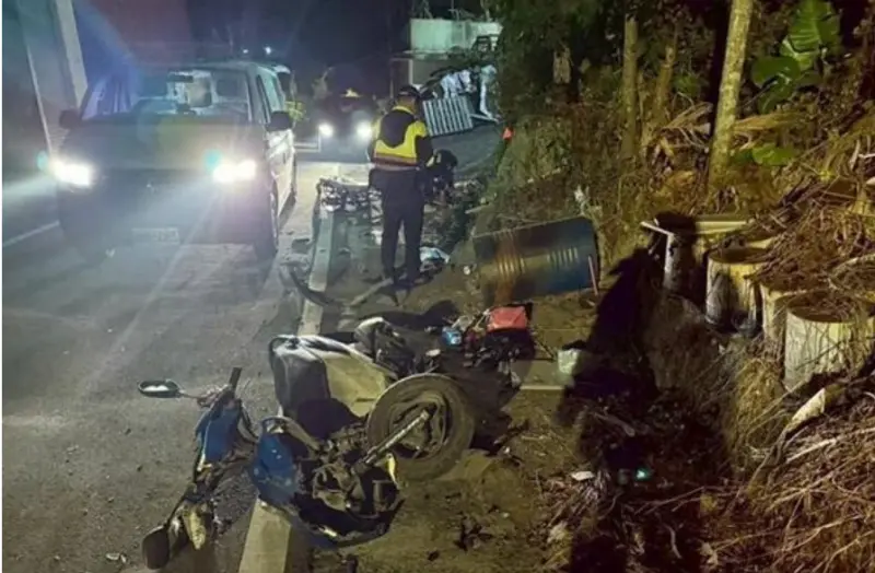 ▲嘉義縣梅山鄉農會一名主人在應酬後駕車返回住處，撞上騎機車的69歲劉姓婦人後逃逸。（圖／翻攝畫面）