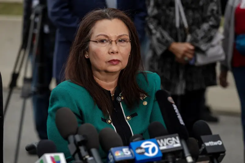 ▲參議院軍事委員會成員、民主黨參議員達克沃斯（Tammy Duckworth）。（圖／路透社／達志影像）