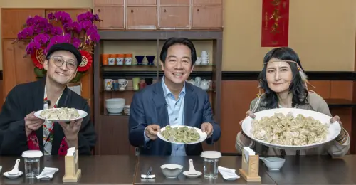 影／第一人！日本大胃王在府狂嗑百顆水餃　賴清德親眼目睹超驚訝
