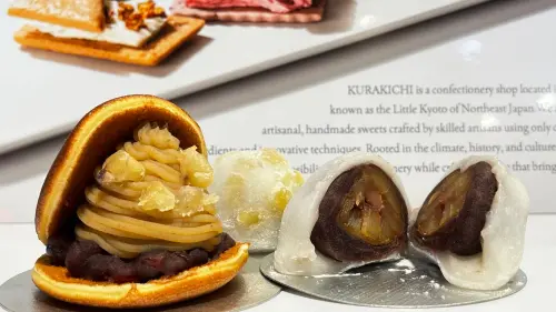 ▲「くら吉 KURAKICHI」的現做蒙布朗銅鑼燒，外型相當討喜。（圖／漢神巨蛋提供https://www.facebook.com/HanshinArena/）