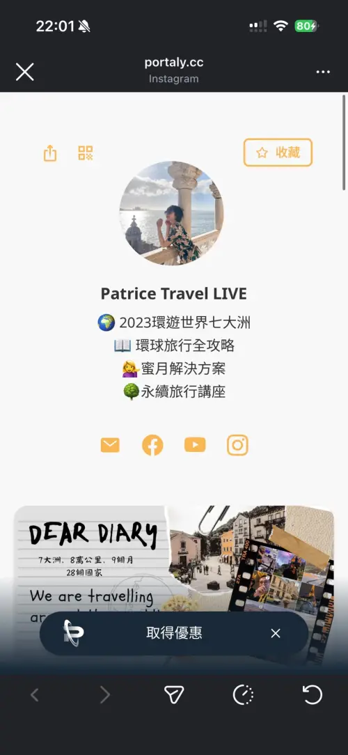 ▲朱姵慈將環遊世界的經驗濃縮成電子書販售，提供更多人壯遊圓夢。（圖／朱姵慈提供）