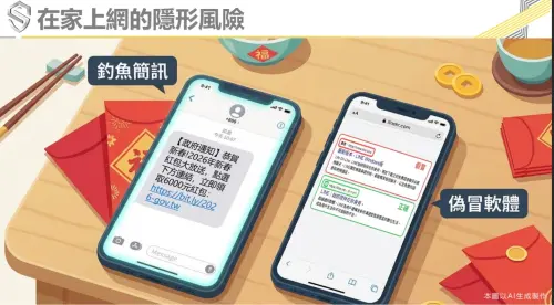 ▲在家上網的隱形風險。（圖／數位發展部資安署提供）