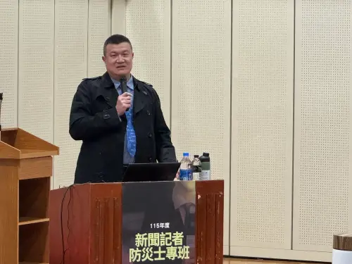 ▲內政部次長馬士元，擔任防災士課堂講師。（圖／記者陳偉周攝）