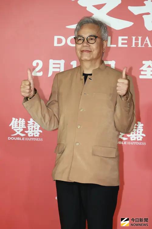▲田啟文在《雙囍》演出暖心岳父，老婆特別來台陪跑宣傳，夫妻倆將在台灣過年。（圖／記者吳翊緁攝影）