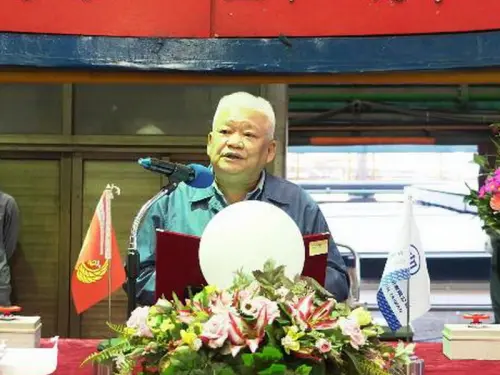▲台灣國際造船公司副總經理顏聰輝致詞。(圖／台灣國際造船公司提供)