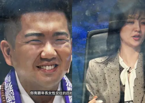 ▲天命道士（左）被說得只能傻笑，朴河宣（右）聽完都想去找雪花算命。（圖／翻攝自Disney+）